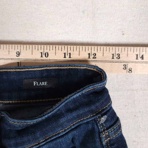 Judy Blue Womens Flare Jeans Size 1/25 Dark Wash Stretch Denim High Rise Boho - Picture 4 of 14
